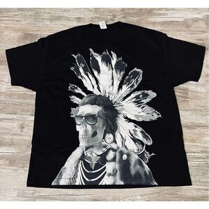 Alstyle Apparel Native Skull T-Shirt Size 2XL